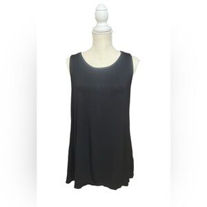 August Silk black tank top